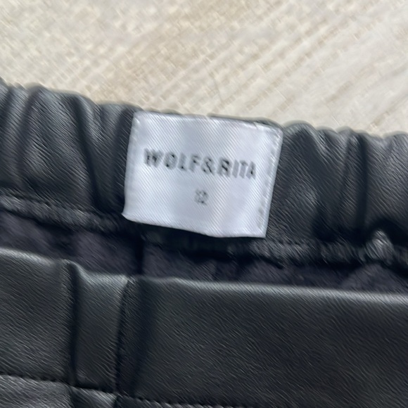 Girls size 12 Wolf and Rita faux leather shorts with ruffle edge. - Picture 3 of 3